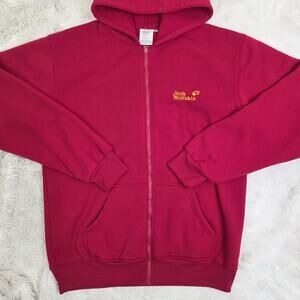 JACK WOLFSKIN Men’s Size XXL Red Jacket Full Zip Hoodie Fleece Sweatshirt